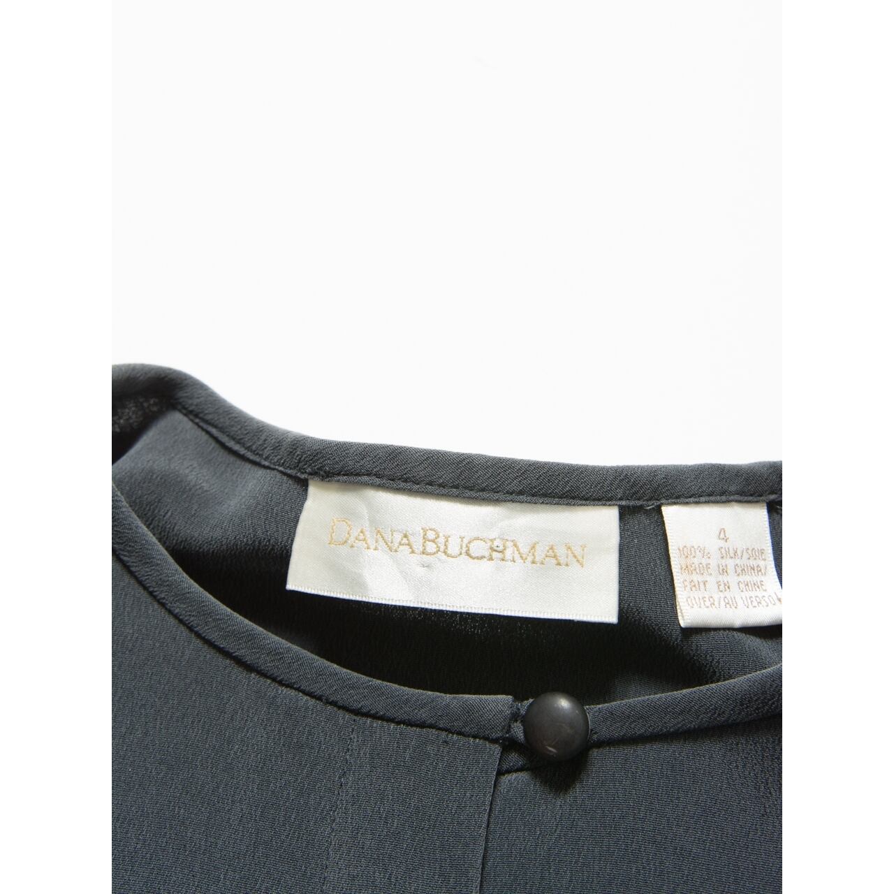 【DANA BUCHMAN】Collarless silk blouse（ディナバックマン ノーカラーシルクブラウス シャツ）5b
