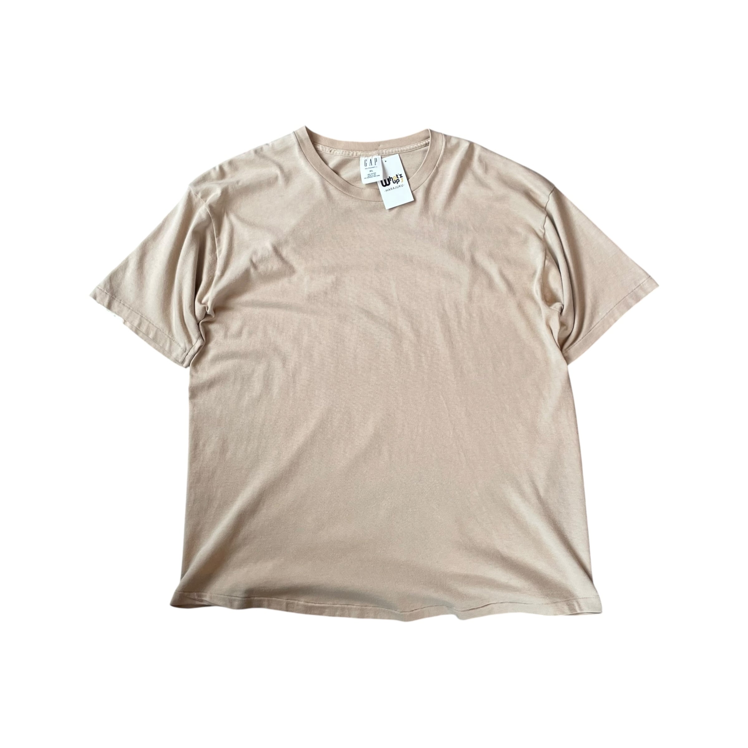 1990s GAP "NO-POCKET-T" beige plain T-shirt