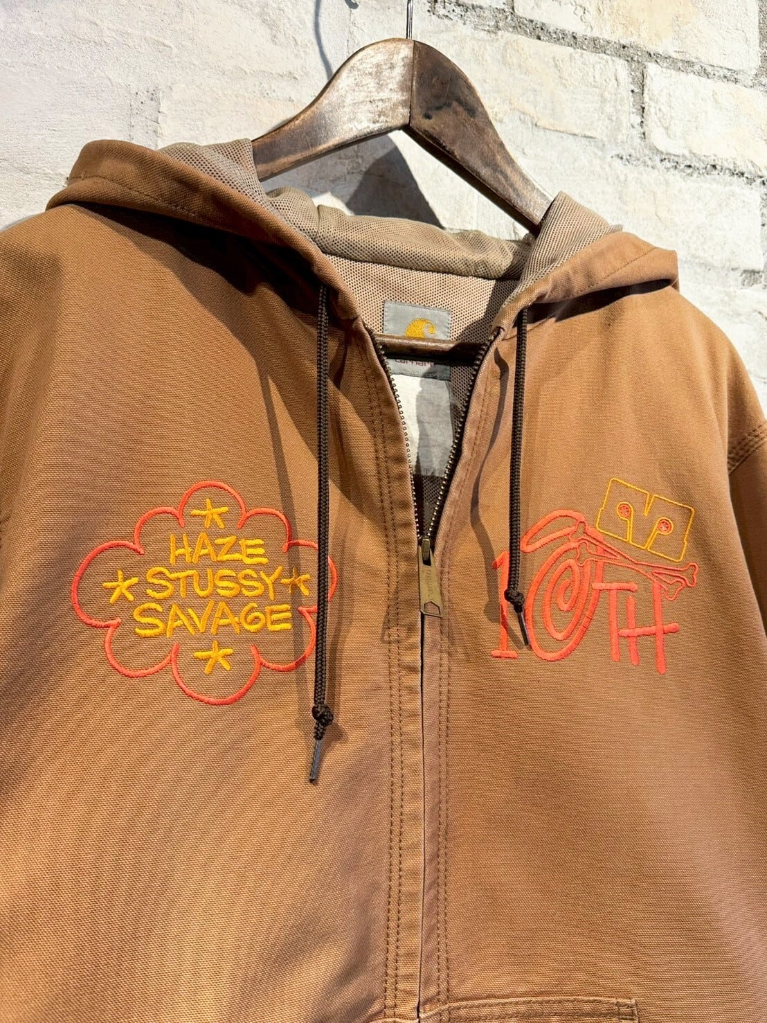［希少・美品］即購入可　Old Stussy トラックジャケット Lサイズ 茶色 80年代 アメリカ製 ステューシー 茶色 オールドスケート ストリート