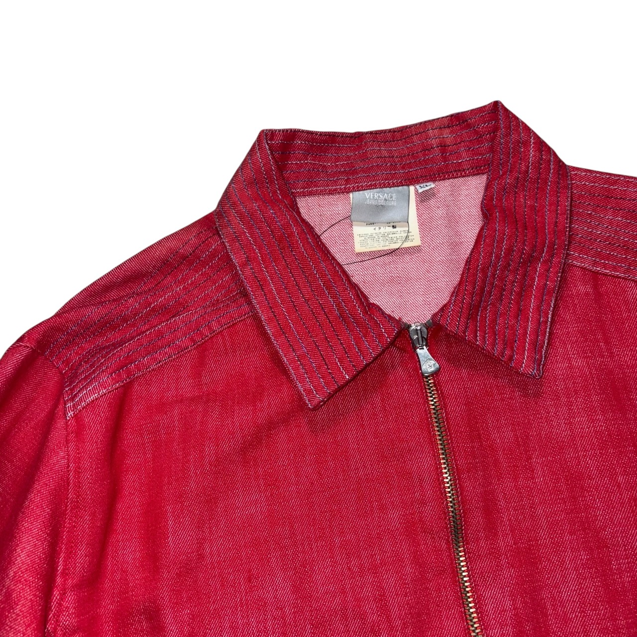 vintage VERSACE JEANS COUTURE red denim blouson