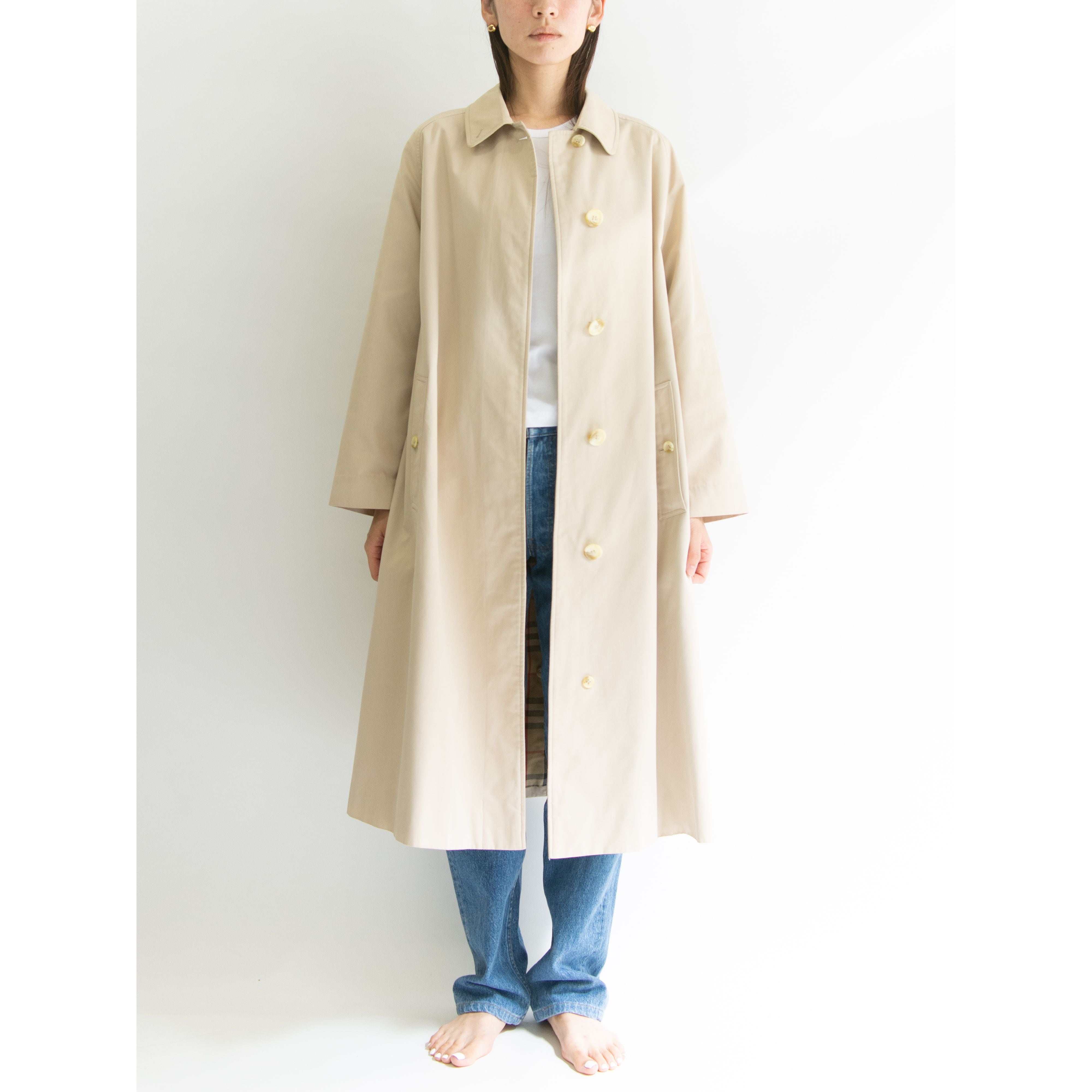 Burberrys】Made in England 1piece sleeve balmacaan coat soutien