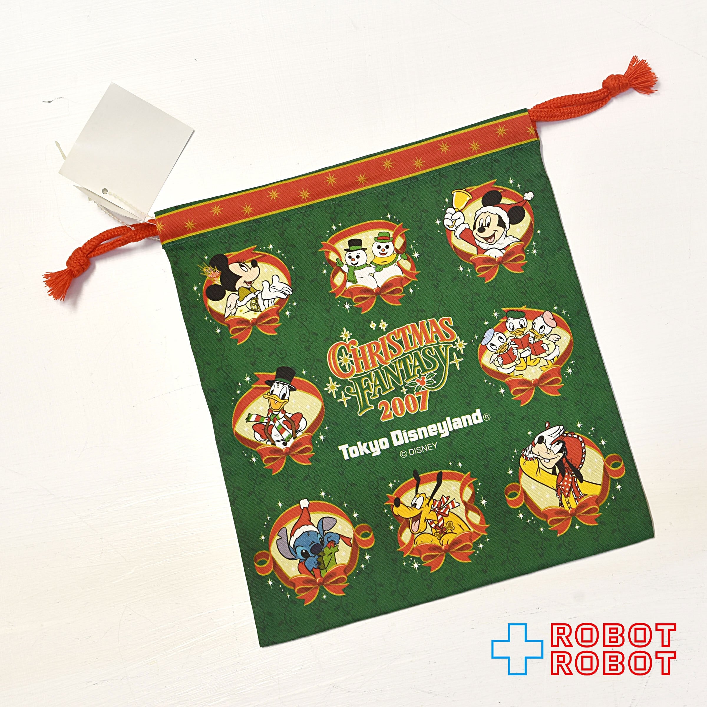 ⑥ 巾着 Disney クリスマス　2000 ディズニーランド TDR 東京ディズニーランド 2007 クリスマス・ファンタジー 巾着