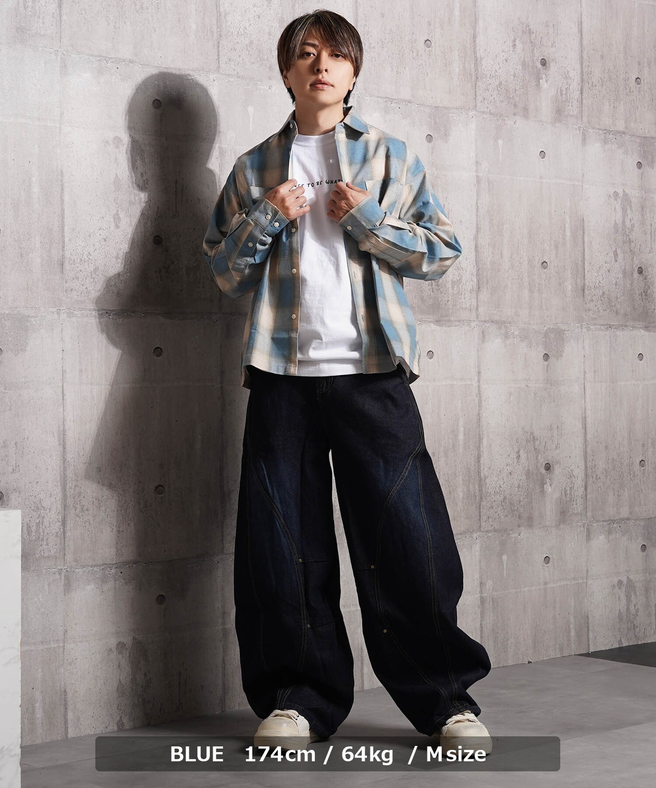 ◆オンブレチェックシャツ◆wi-252025