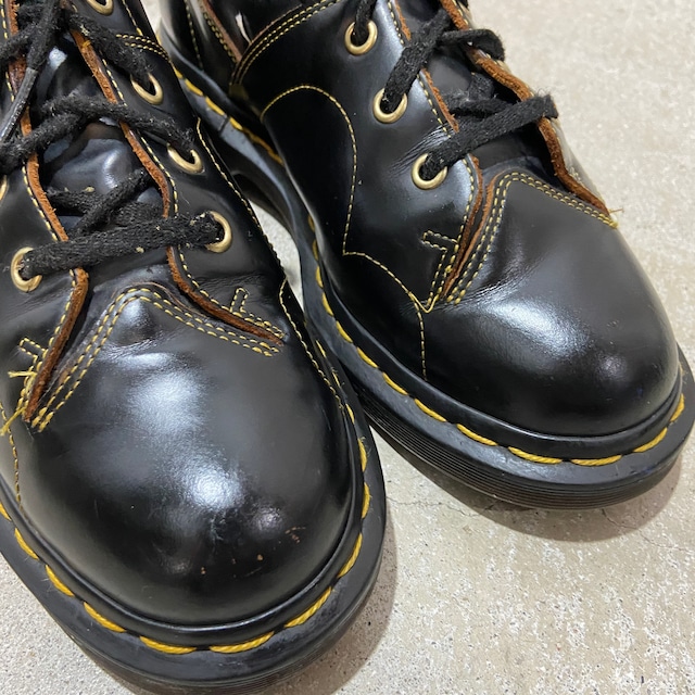 『送料無料』Dr.martens レザーモンキーブーツ　黒　UK5 5ホール　ミドルカット