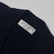 90s スコットランド製 JAEGER イエーガー 半袖 ウール ニット カーディガン 38 97cm/ネイビー レディース