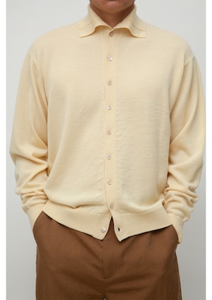 Polo Knit Cardigan - Yellow