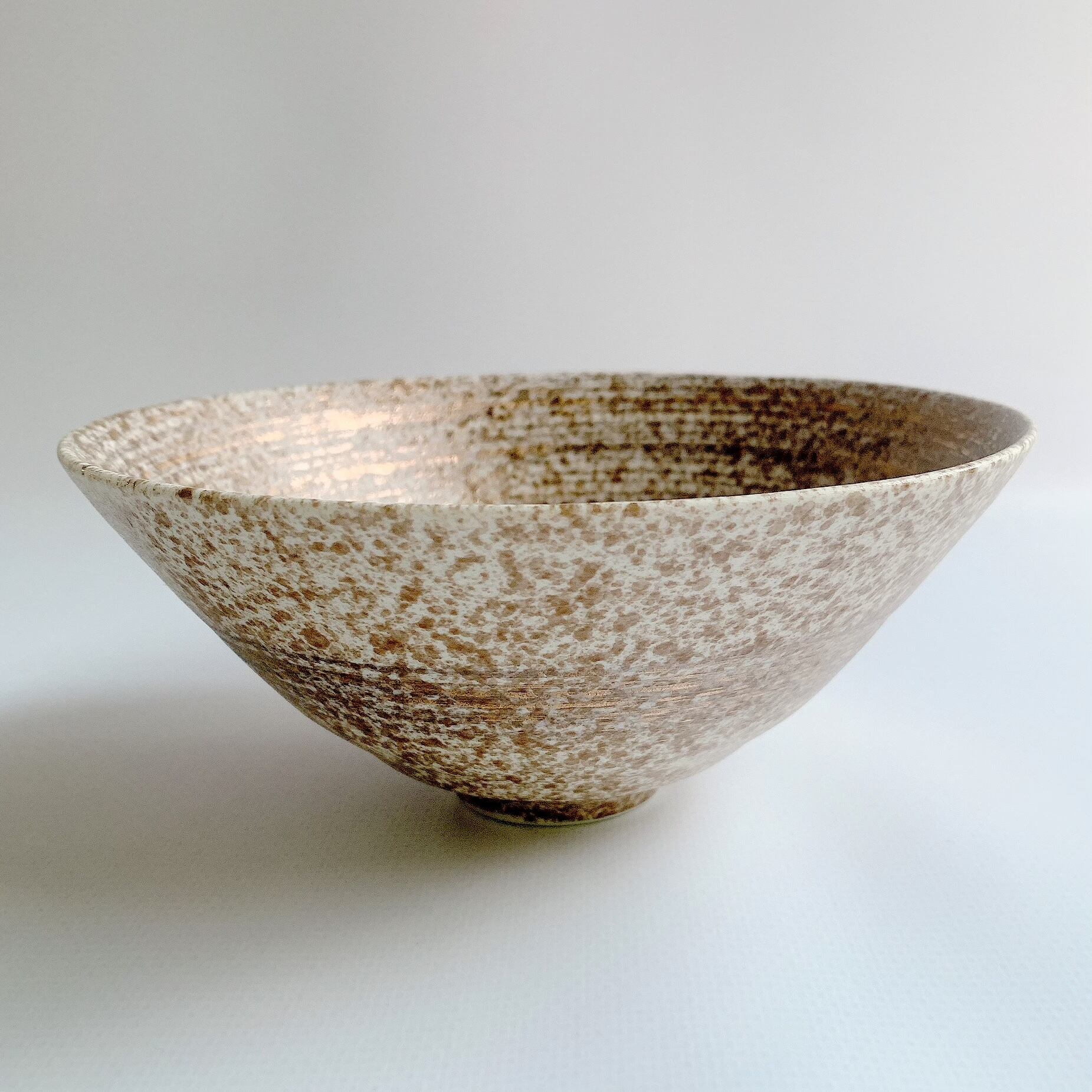 有田焼 金晶かすり小丼 ベージュ