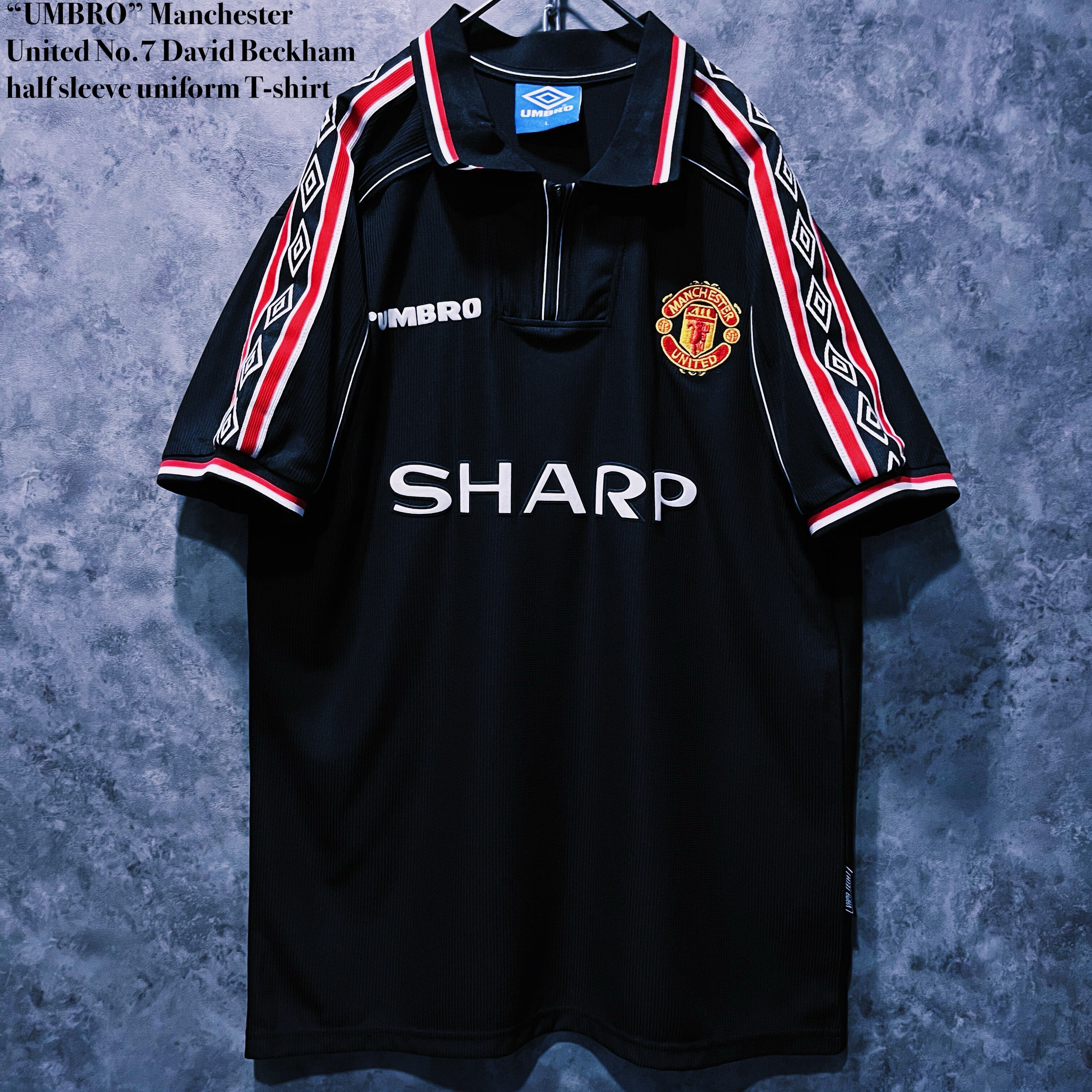 【doppio】“UMBRO” Manchester United No.7 David Beckham half sleeve uniform T-shirt