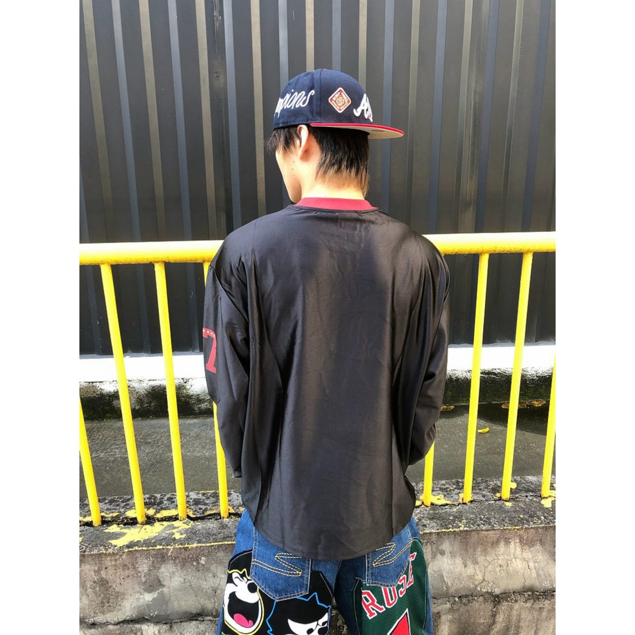 VINTAGE ストリート 冷感グラフィック ロングTシャツ T2278