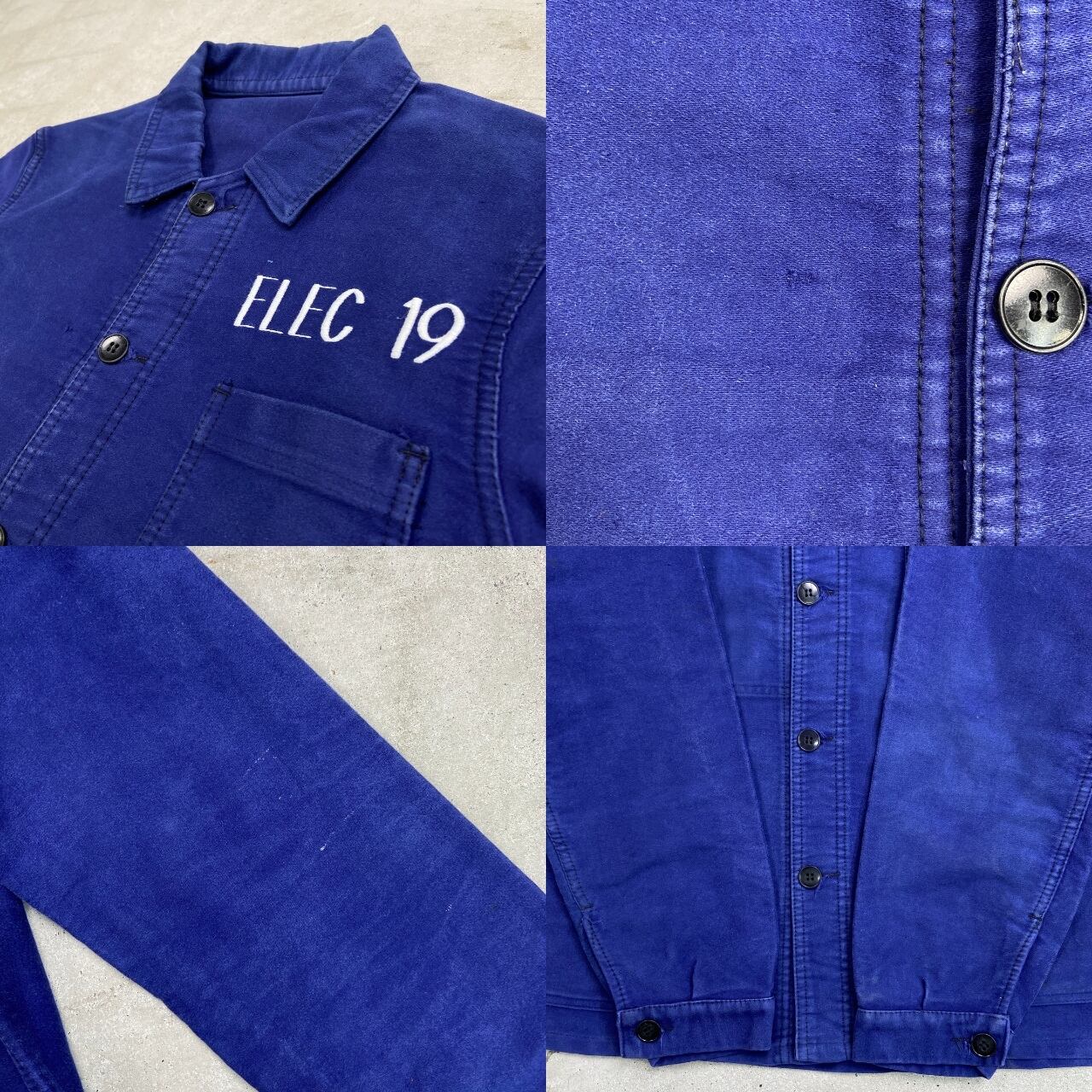 60年代 フランス製 Dubure&Deverchere ブルーモールスキン フレンチ