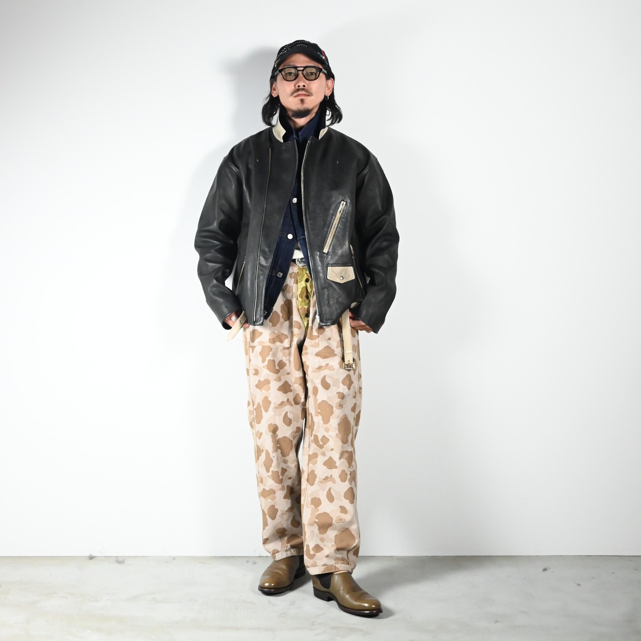 BOWWOW(バウワウ)DUCK HUNTER CAMO FIELD PANTS (裏側)コーディネート
