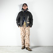 BOWWOW(バウワウ)DUCK HUNTER CAMO FIELD PANTS (裏側)コーディネート
