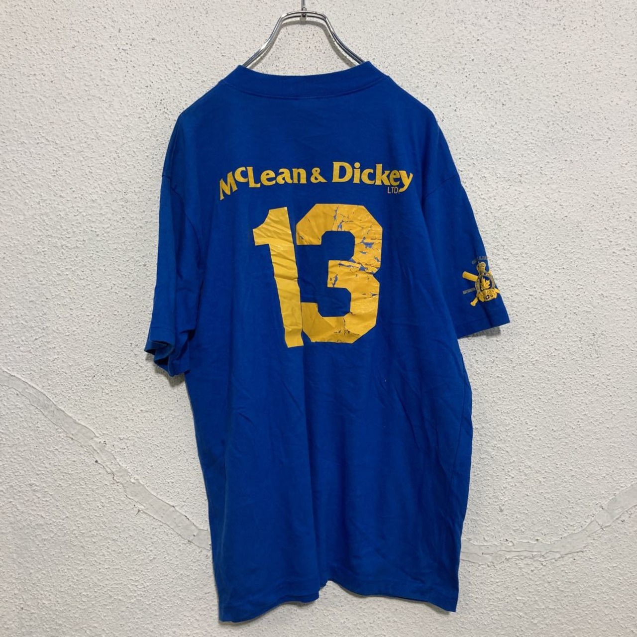 JERICO Plus 半袖 プリントTシャツ XLサイズ ヘンリーネック 青 ブルー 