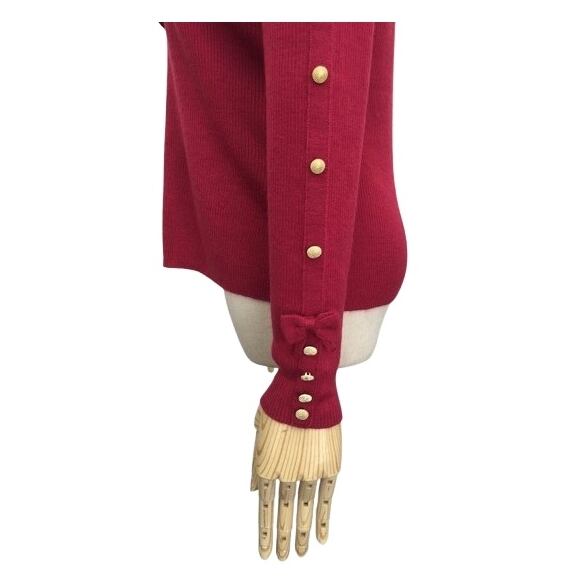 スーパービューティー スーパービューティー 42 ニット 袖リボン 金