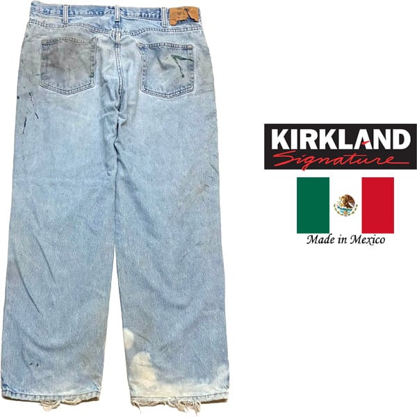 1点物◇メキシコ製ペンキジーンズ雰囲気系ダメージデニムパンツ古着XL 