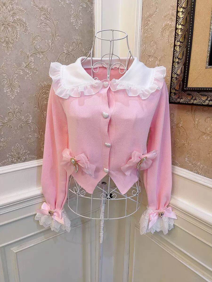 ビンテージ 80s ピンク 花柄 立体 ボンボン シースルー バルーン 