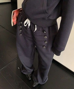 ★予約★D-1312　2026秋新作♡【セットアップ可能】ナポレオンデザインワイドパンツ　ネイビー