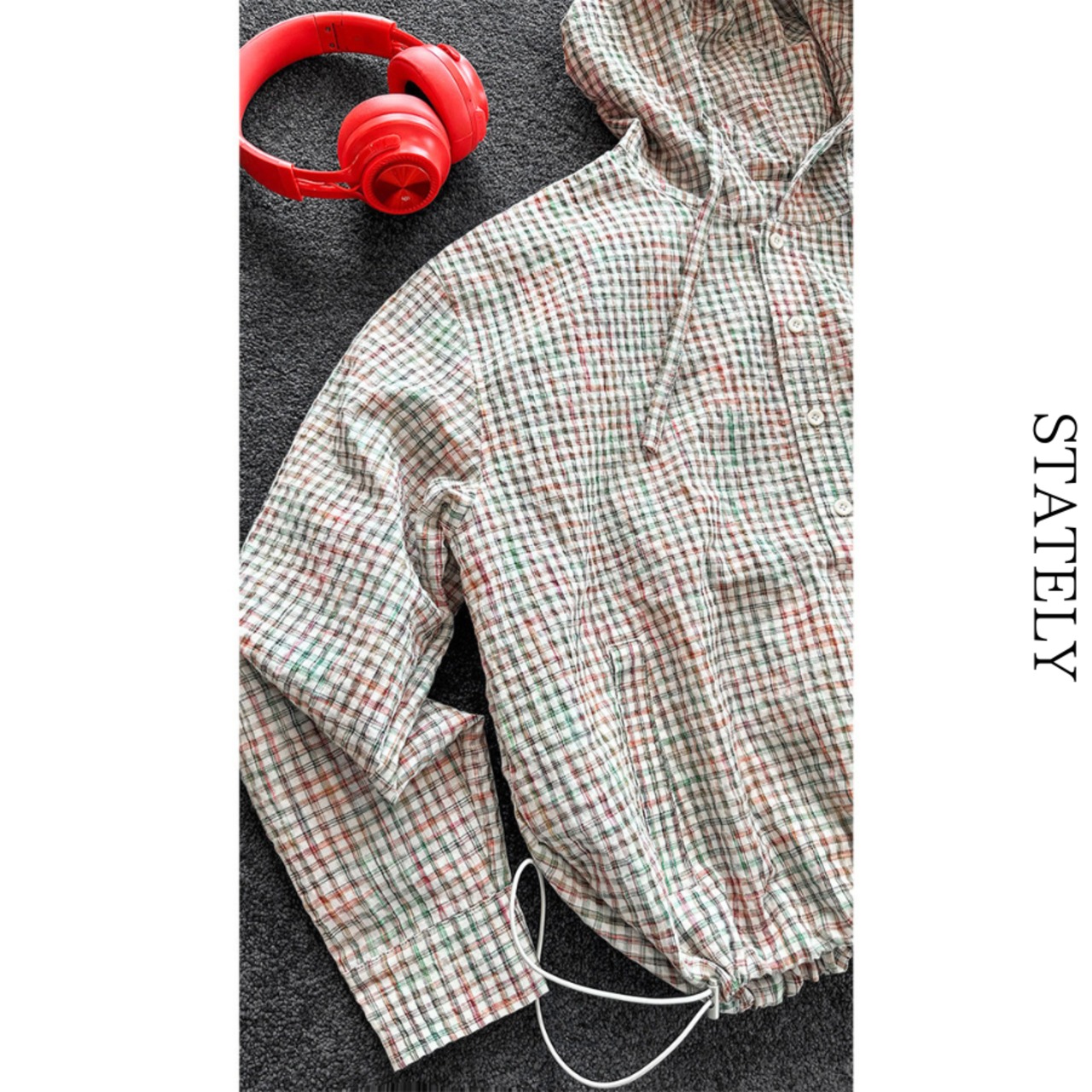 Check Hood シャツフーディー/2color_T08・画像6