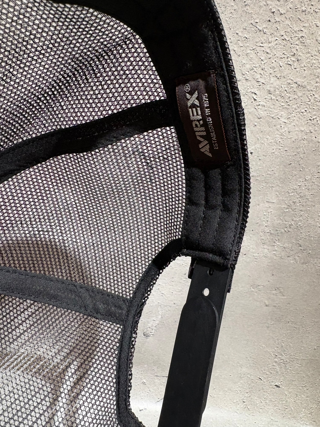 AVIREX / アヴィレックス NUMBERING MESH CAP  メッシュキャップ ブラック×ブラックカモ ビックサイズ