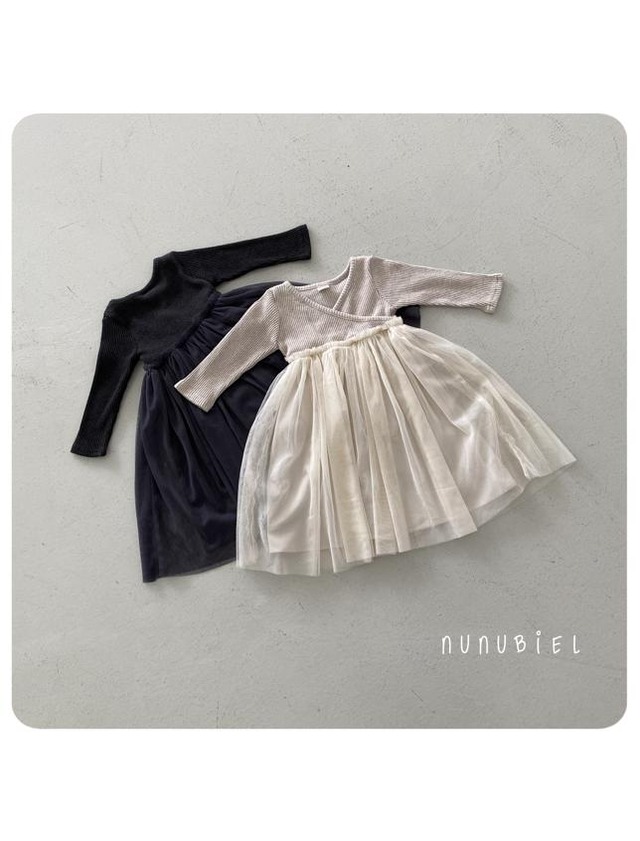 【取寄】nunubiel｜ribbed dress｜リブワンピース｜XS-XL｜kids｜26 autumn