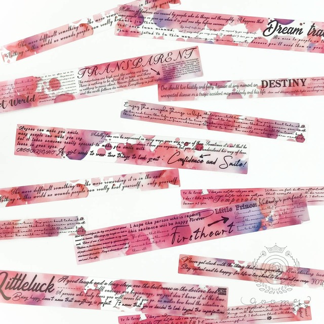 英字フレークシール INK FLOW Pink<S818>