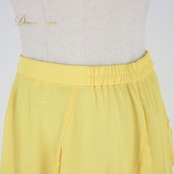 社交ダンス 衣装 スタンダード スカート レッスンウェア 練習着 レディース オールシーズン U:NA ユーナ 黄色 イエロー系 無地 シンプル フレッシュ スカート 練習 スタンダードダンス 発表会 かわいい おしゃれ 柔らかい レディースファッション 伸縮性 薄手 ポリエステル素材 ダンスウェア スポーティ シンプルデザイン 夏用 スカートタイプ