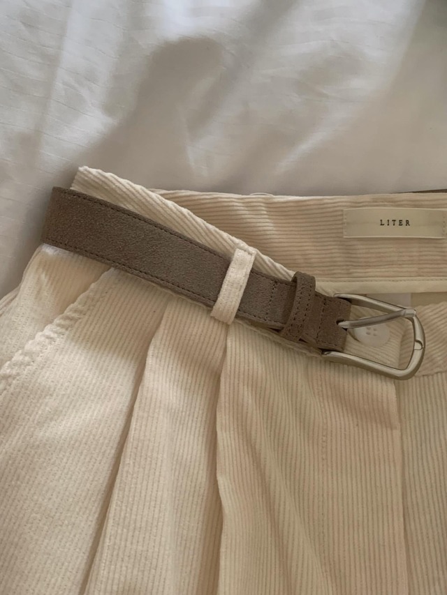 (即納)Liter / Mog real leather suede belt