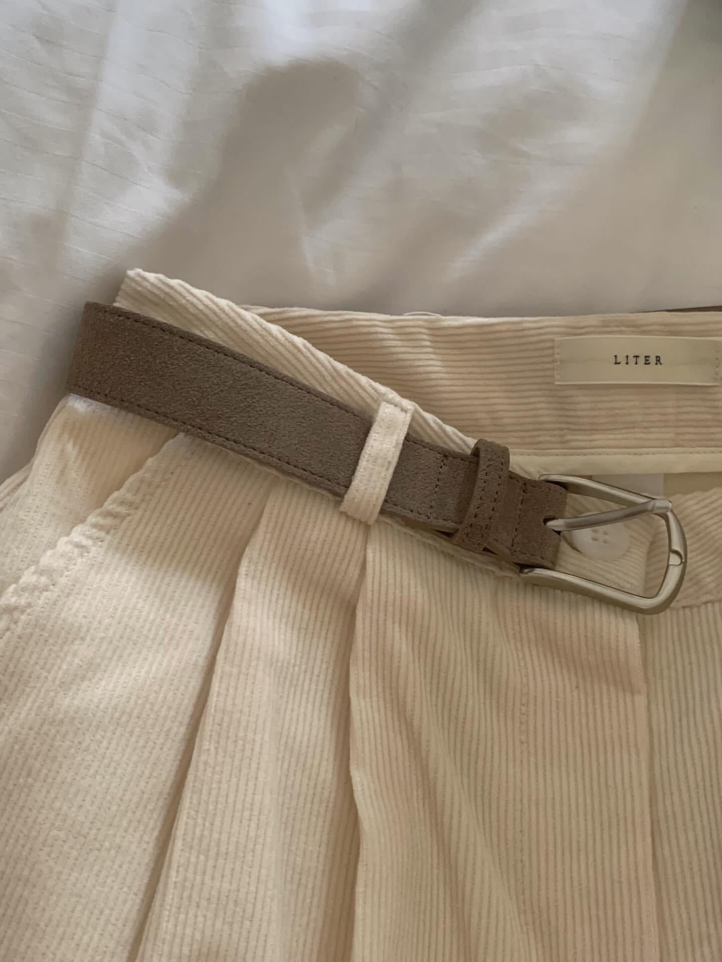 (即納)Liter / Mog real leather suede belt