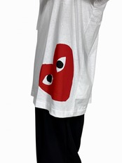 【PLAY COMME des GARCONS】T349 オーバーサイズロゴTEE (赤ハート)