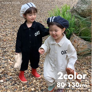 《取寄》 モノクロつなぎオールインワン （全２色） Bobi 2023秋 韓国子供服 つなぎ 子供の作業着 白黒