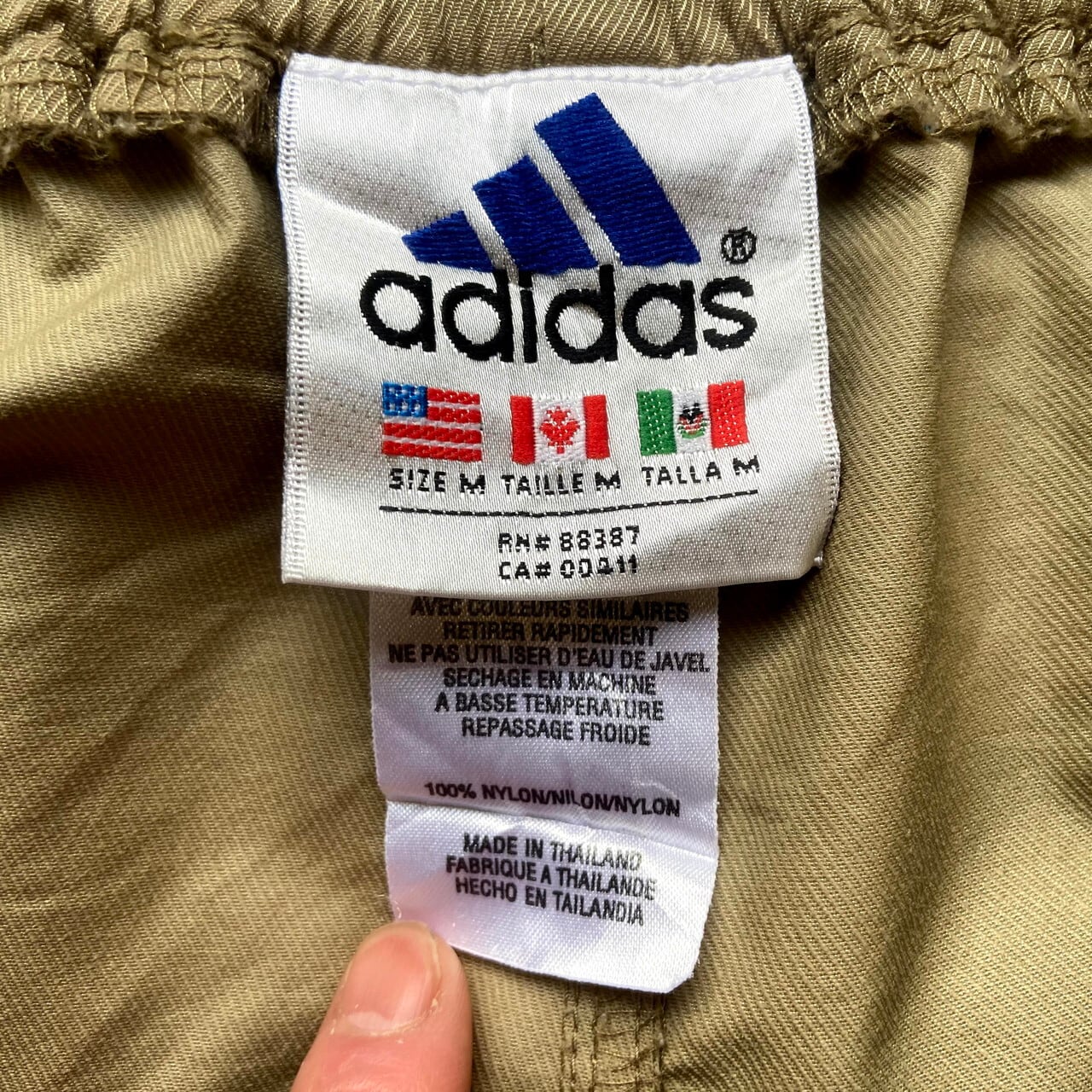 90年代 adidas アディダス カーゴポケット ナイロンパンツ メンズM