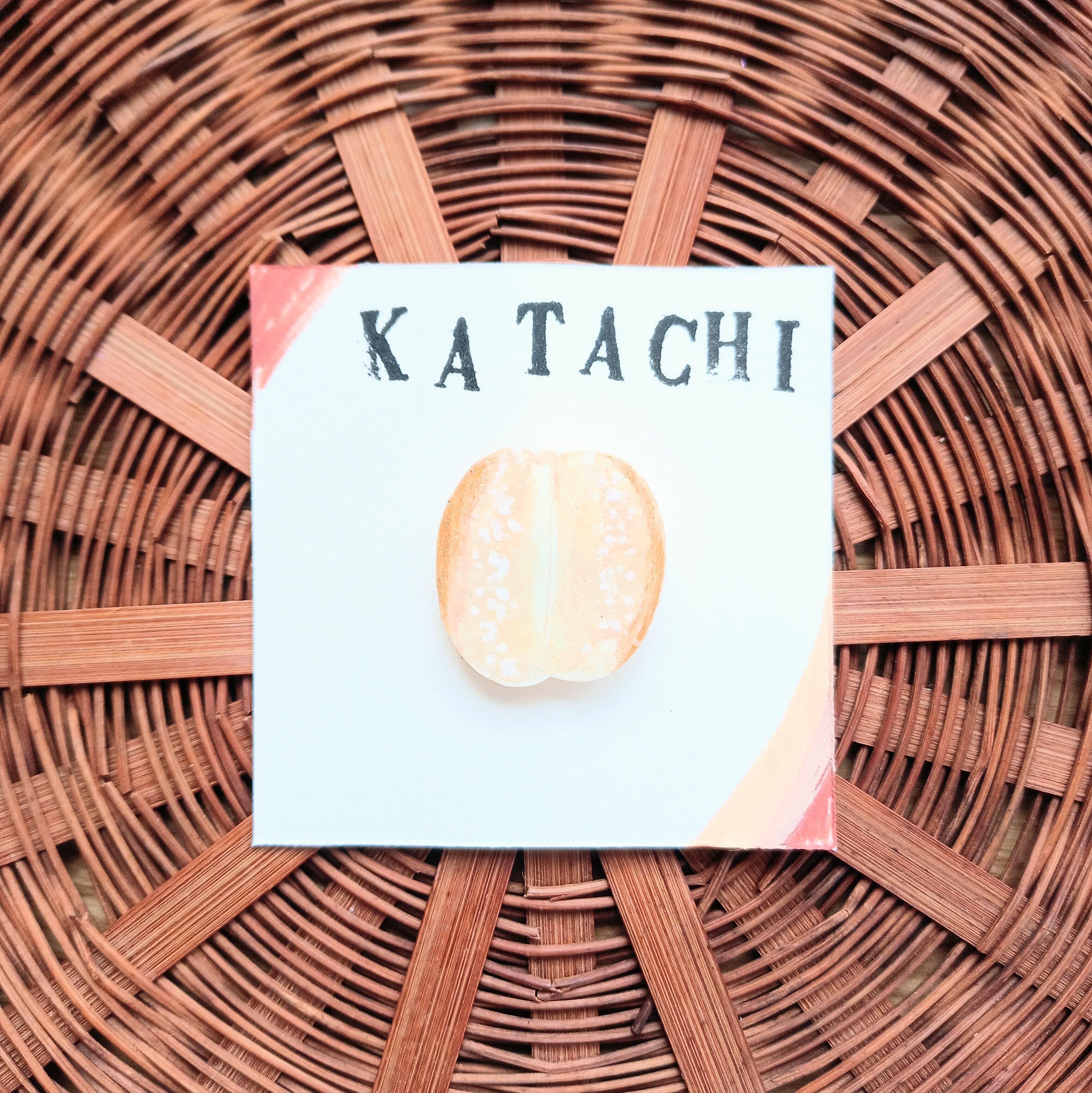 ヘンテコ ブローチ 白パン パン 手描き 一点もの