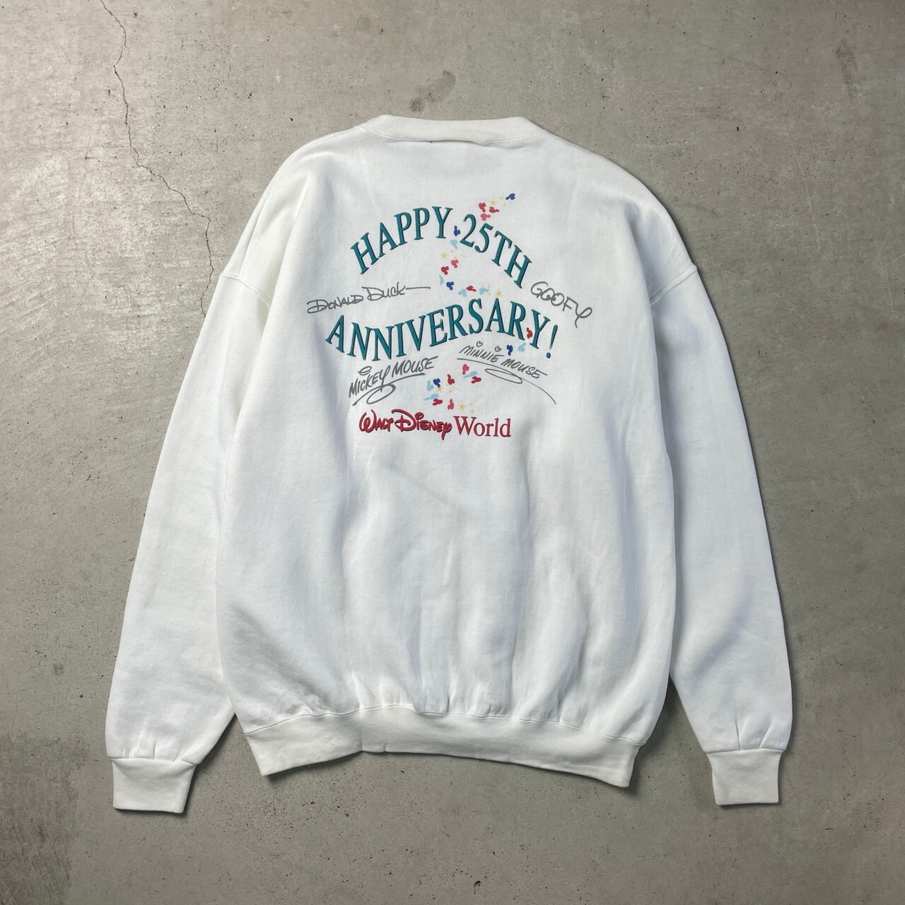 90年代 USA製 Walt Disney World 25周年 ディズニー スウェットシャツ 