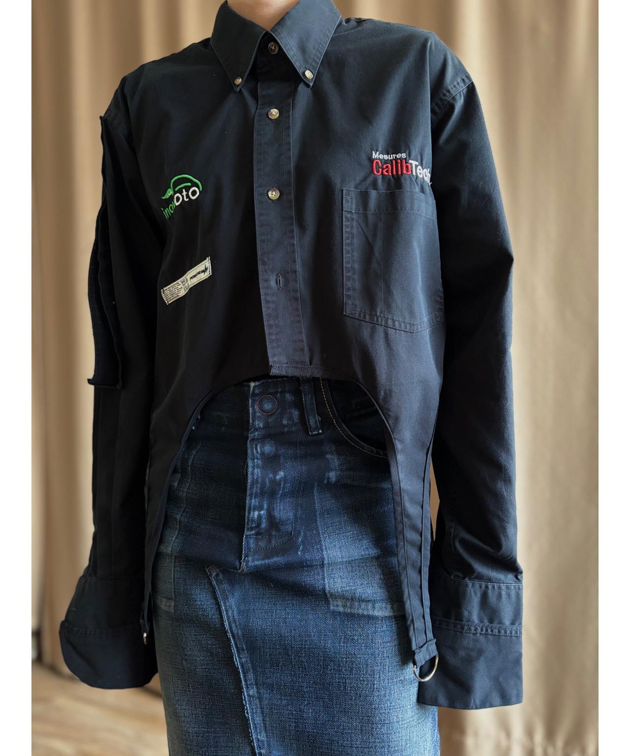 garter belt design remake work shirt-4502-1