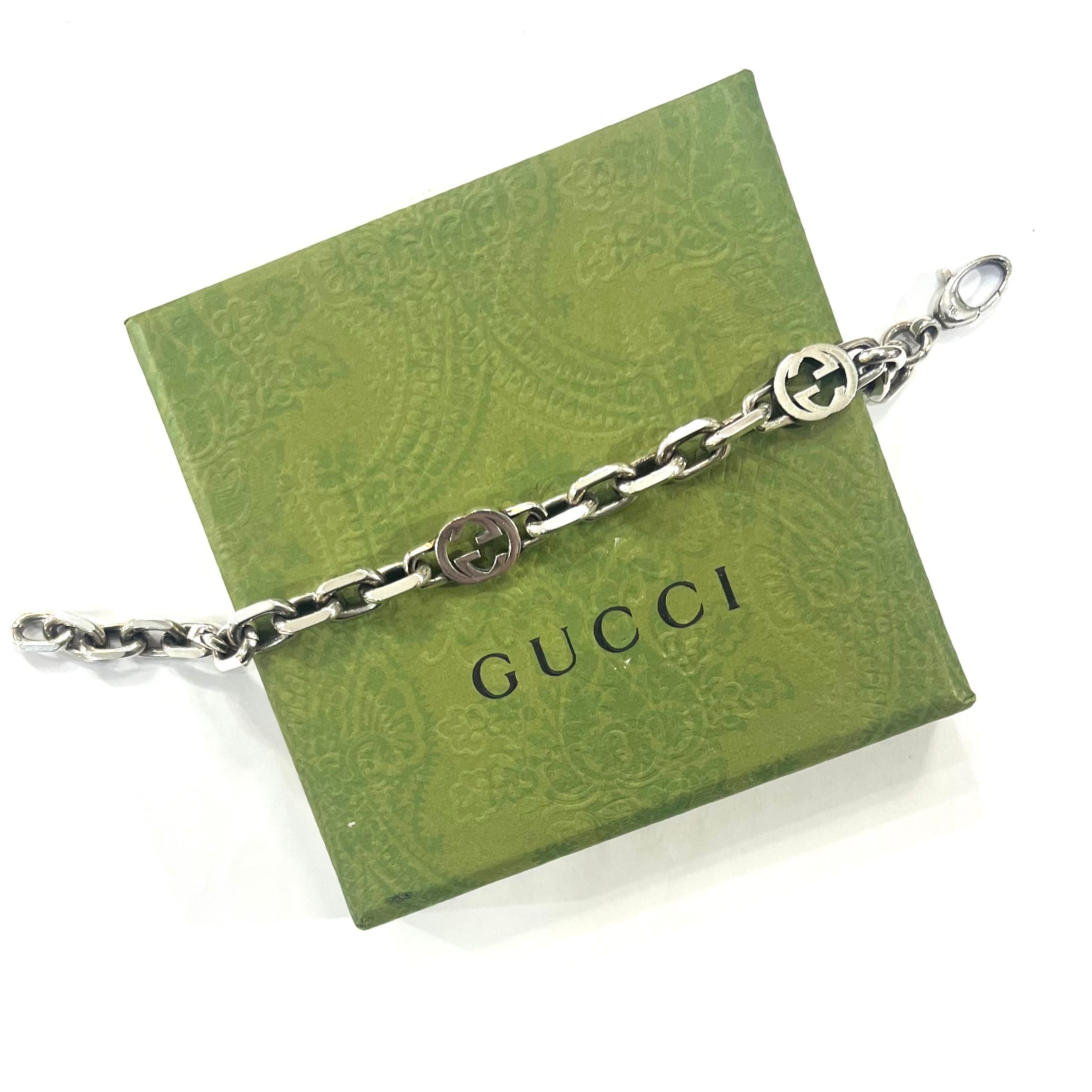 GUCCI】T 2792 グッチ インターロッキングG チェーンブレスレット