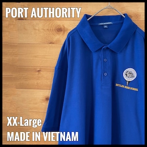 【PORT AUTHORITY】XXL ビッグサイズ ポロシャツ バトラー高校 ゴルフ ブルドッグ ワンポイン 刺繍ロゴ US古着 アメリカ古着