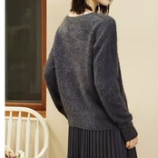 丸首 ニットプルオーバー 　全8色　 00053