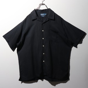 極美品 XL 完全無地 黒 caldwell ポロラルフローレン 半袖開襟シャツ polo ralph lauren ブラック