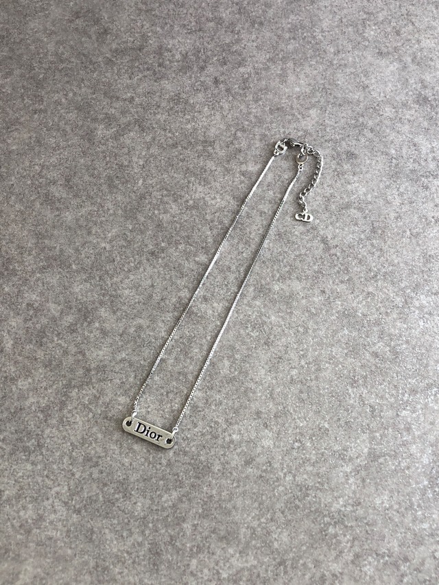 Christian Dior クリスチャン ディオール ネックレス シルバー ロゴ vintage ヴィンテージ オールド pidv5i
