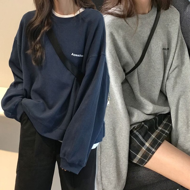 2カラー スウェット トレーナー プルオーバー 韓国ファッション レディース ストリート系 ラウンドネック 刺繍 Dtc レディースファッション通販 Mask エムエーエスケー 大人可愛い韓国ファッション 2カラー スウェット トレーナー プルオーバー 韓国ファッション レディース ストリート系 ラウンドネック 刺繍 Dtc レディースファッション通販 Mask エムエーエスケー 大人可愛い韓国ファッション