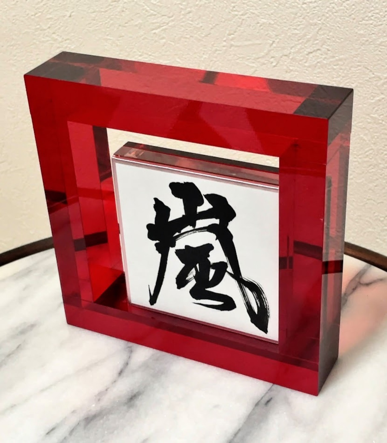小色紙　「嵐」