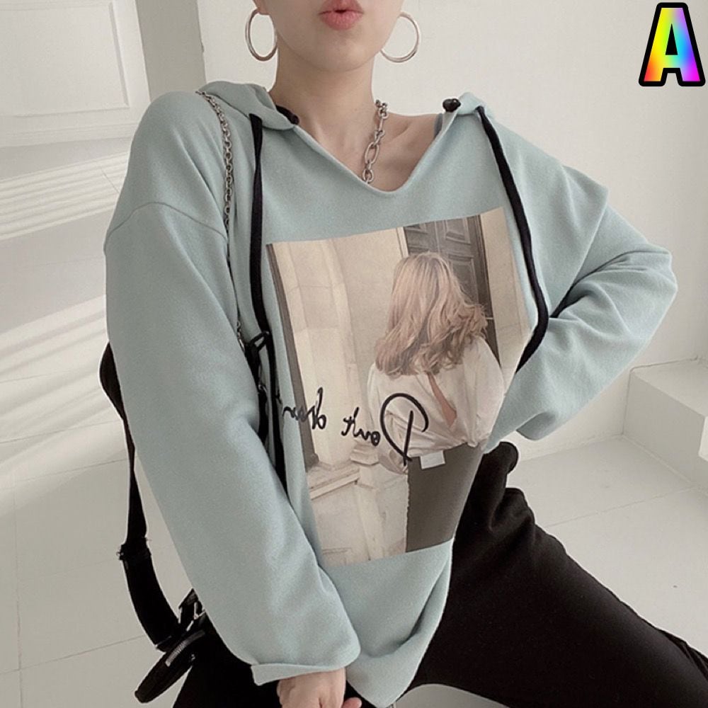 秋新作 パーカー　レディース トップス スウェット プリント フード付き