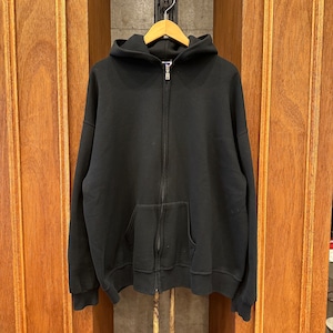1990's OLD RUSSELL F/Z BLACK SOLID PARKA XXL ⓼
