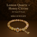 心を整える紫の守護石|2月誕生石・厄除けに MIKI-JEWERLRY【 レモンクォーツ&ハニーシトリン 8.7/17】 Lemon Quartz & Honey Citrine