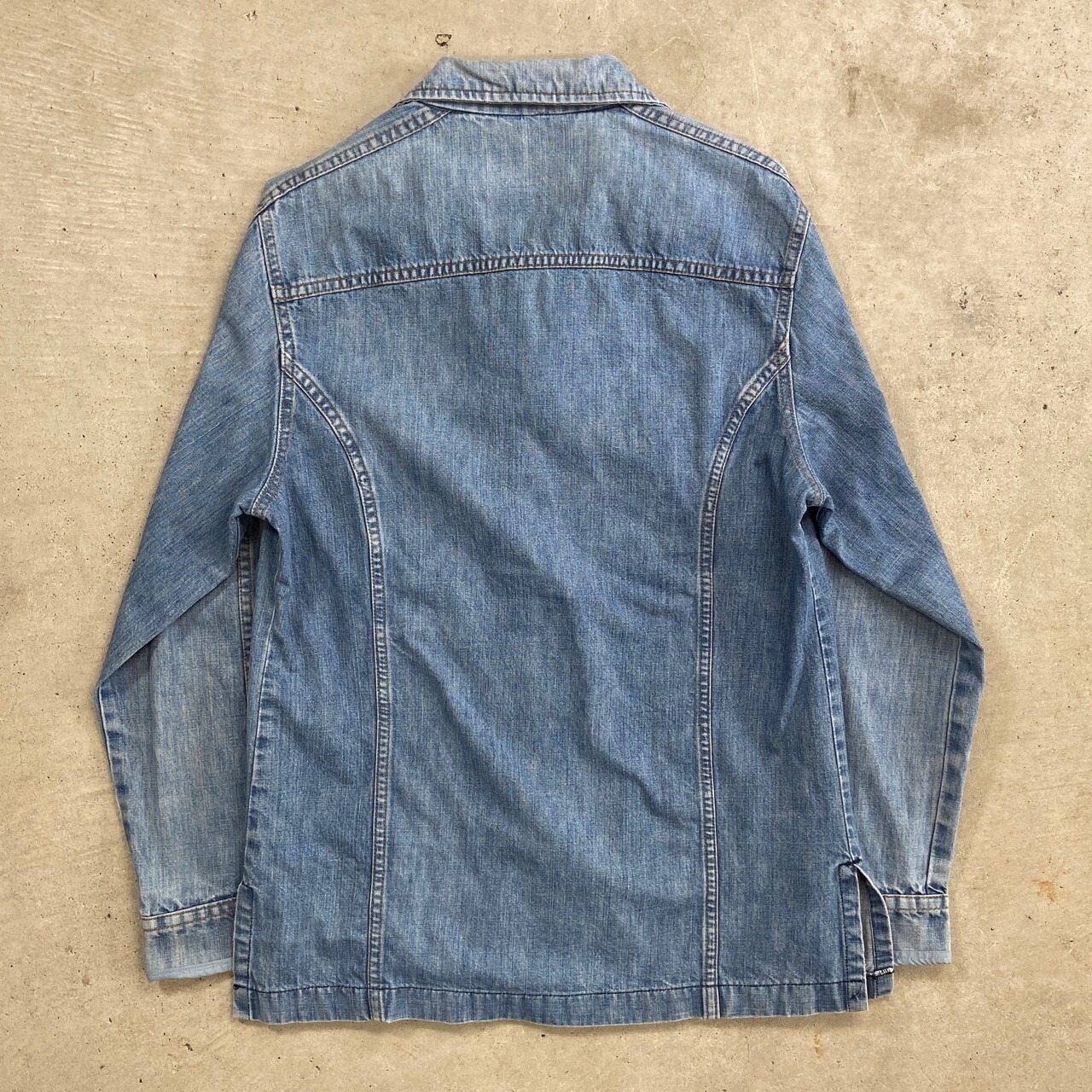 70年代 Lee リー デニムシャツジャケット オープンカラー オープン 