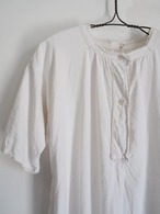 1900’s ~1920’s FRANCE Antique Cotton Linen? Night Dress
