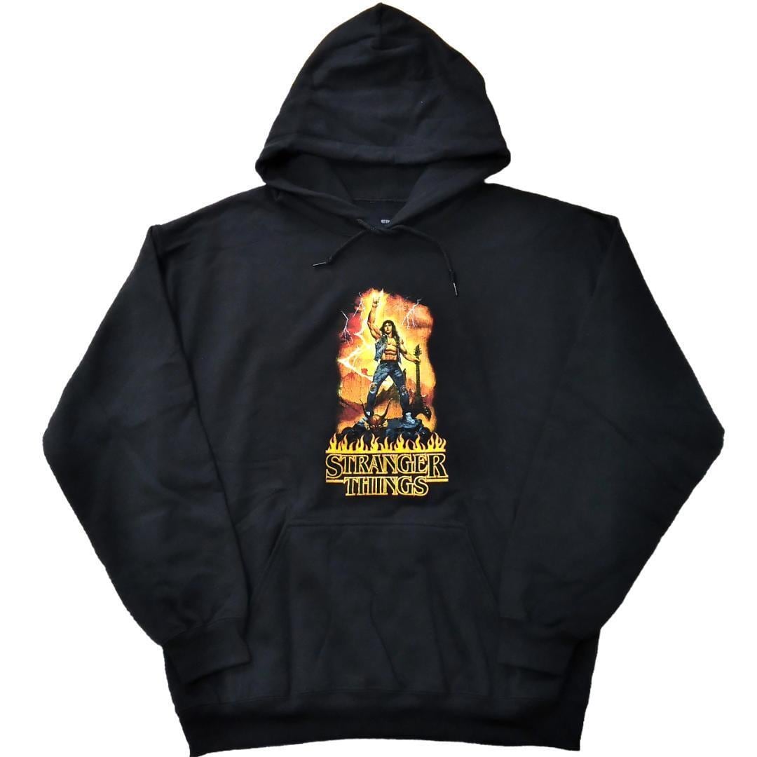 ストレンジャーシングス　パーカー ストレンジャーシングス パーカー Lサイズ 黒 エディ 海外 未使用新品