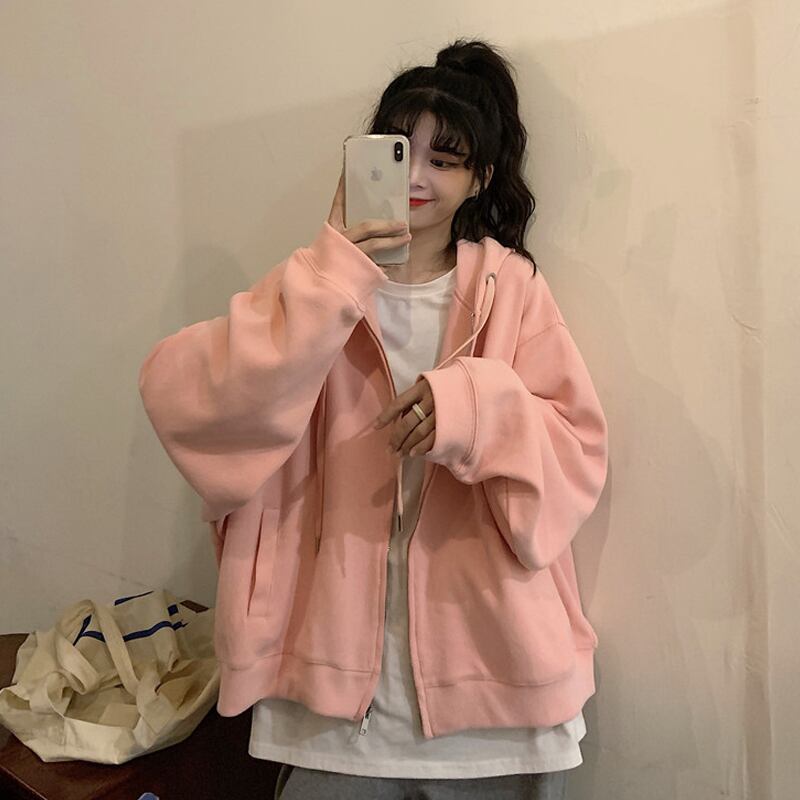 スプリングオータムルーズフードセーター スタイルトップス 春物 秋物 試着室96299064390