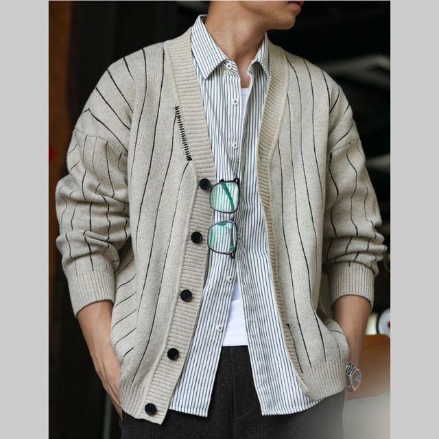 ストライプ カーディガン　G00140