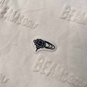 BEAMS GOLF ビームス ゴルフ ロゴ総柄 半袖 ポロシャツ サイズ XL /メンズ/ホワイト/日本製